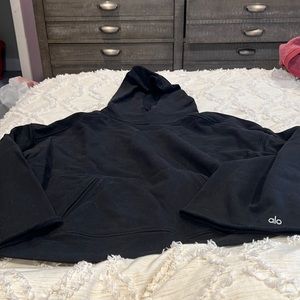 Solid black hoodie